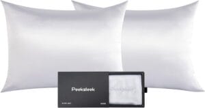 Luxurious 100% Mulberry Silk Pillowcases - Hypoallergenic, Soft, and Breathable for Hair & Skin Care (2-Pack, Silver Grey)