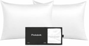 Luxurious 100% Mulberry Silk Pillowcases - Hypoallergenic, Soft, and Breathable for Hair & Skin Care (2-Pack, White)